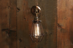 Edom Industrial Cage Wall Light